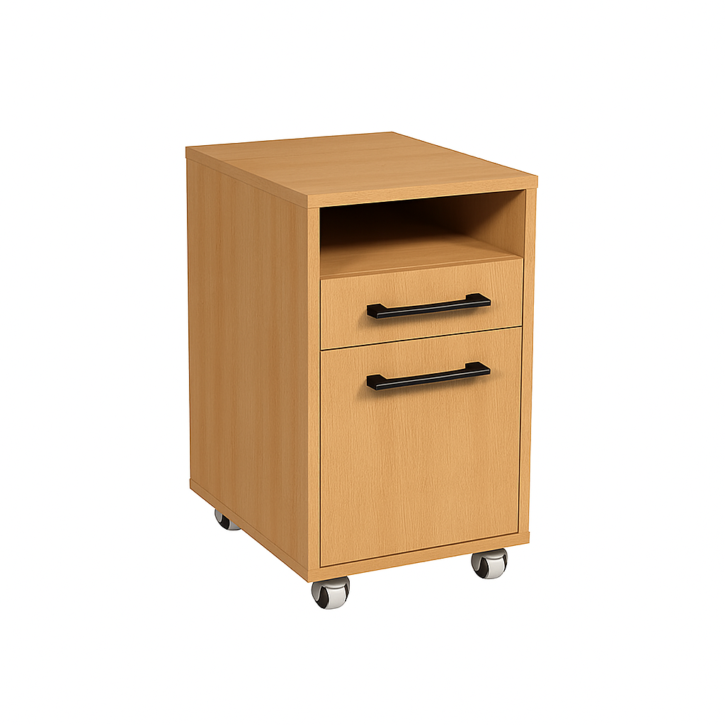 Тумба на коліщатках, з дверцятами та шухлядою, ЛЕЛЕКА, 362х450х610 мм.